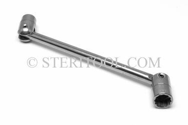 #22038 - 6mm x 8mm Stainless Steel Swivel Wrench. wrench, swivel, flex head, spanner, socket, stainless steel
